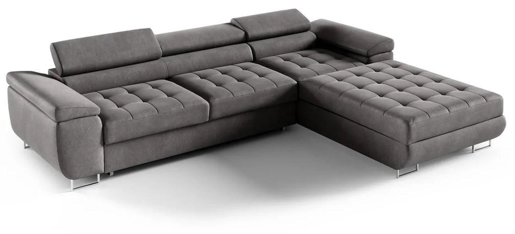 Rohová rozkladacia sedacia súprava 272 JENNY Sivá Vogue Ľavá