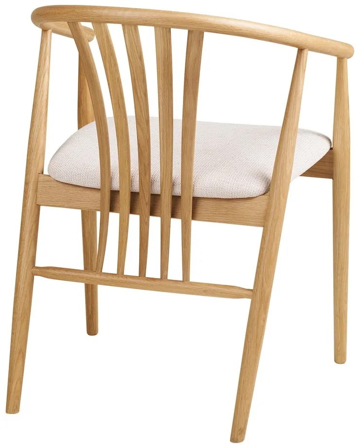 Jedálenská stolička s podrúčkami z dubového dreva v prírodnej farbe Agustin – House Nordic