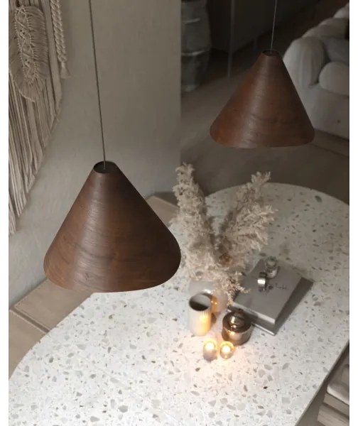 MAXLIGHT P0548 - Luster na lanku SAKURA 1xE27/60W/230V pr. 33,5 cm orech