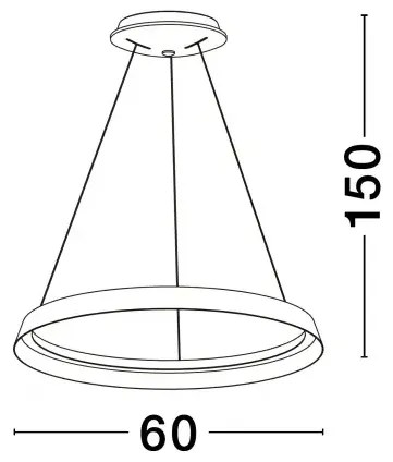 LED stmievateľný champaign hnedý moderný luster Ormi 60
