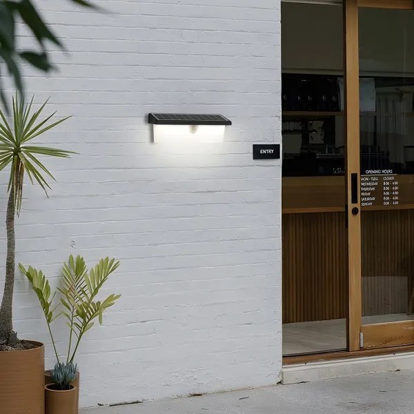 Brilagi - LED solárne nástenné svietidlo so senzorom SUN RAY LED/6W/3,7V IP44