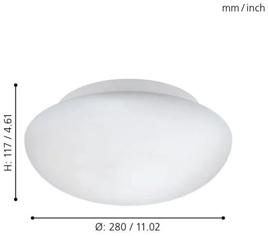Eglo 81636 - Stropné svietidlo ELLA 1xE27/60W/230V