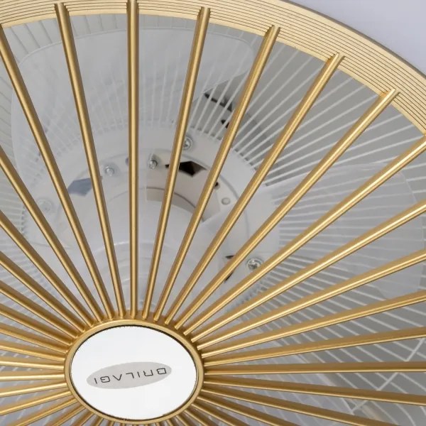 Brilagi - LED Stmievateľné svietidlo s ventilátorom RONDA LED/48W/230V zlatá + DO