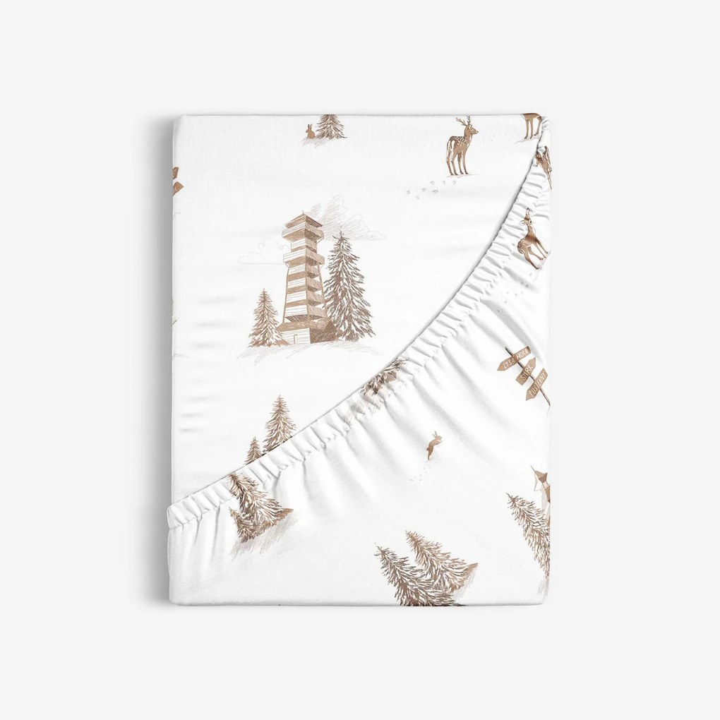 Goldea bavlnená napínacia plachta - beskydy 160 x 200 cm