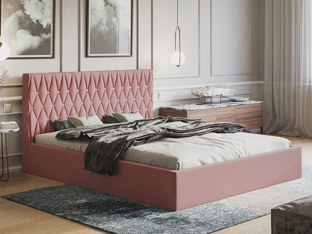 PROXIMA.store - Luxusná čalúnená posteľ GIA ROZMER: 160 x 200 cm