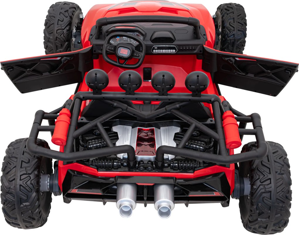 Ramiz Elektrická bugina Racing 5 pre deti červená + motory 2x200W + diaľkové ovládanie + LED audio + pomalý štart