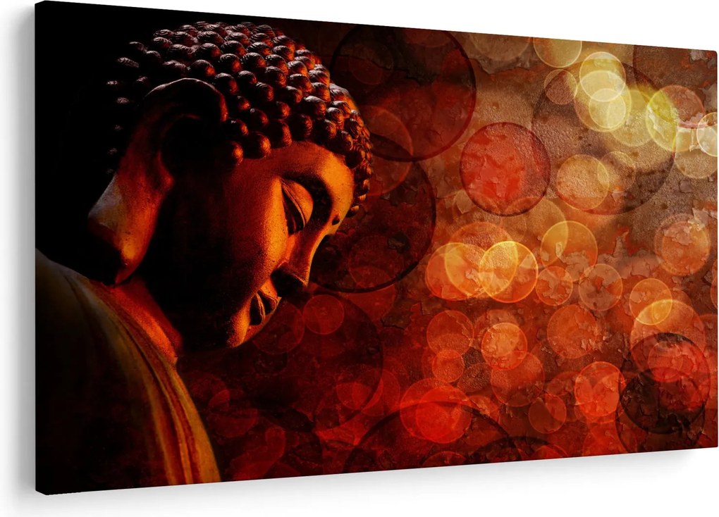 Obraz - Budha v červených tónoch (90x60 cm)