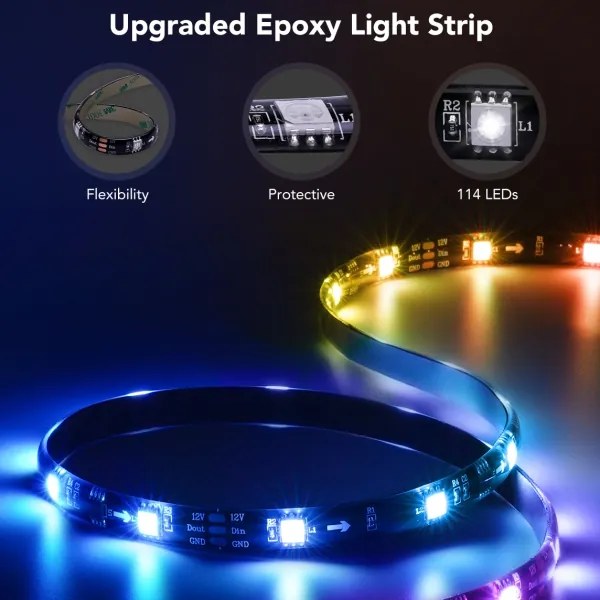 Govee - TV 40-50" SMART LED podsvietenie RGBIC Wi-Fi