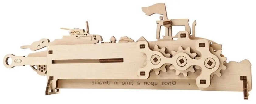 Ugears 3D drevené mechanické puzzle Brave UA Tractor