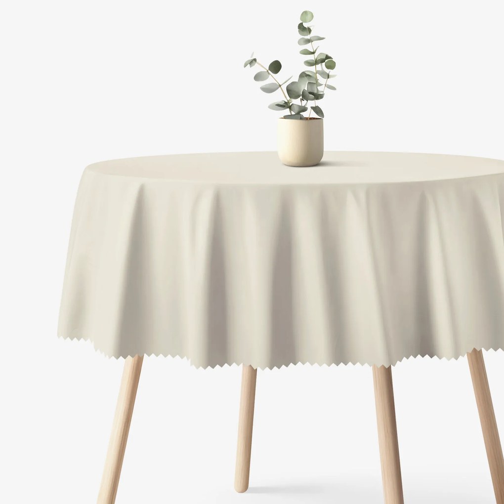 Goldea okrúhly teflónový obrus - prírodný Ø 120 cm