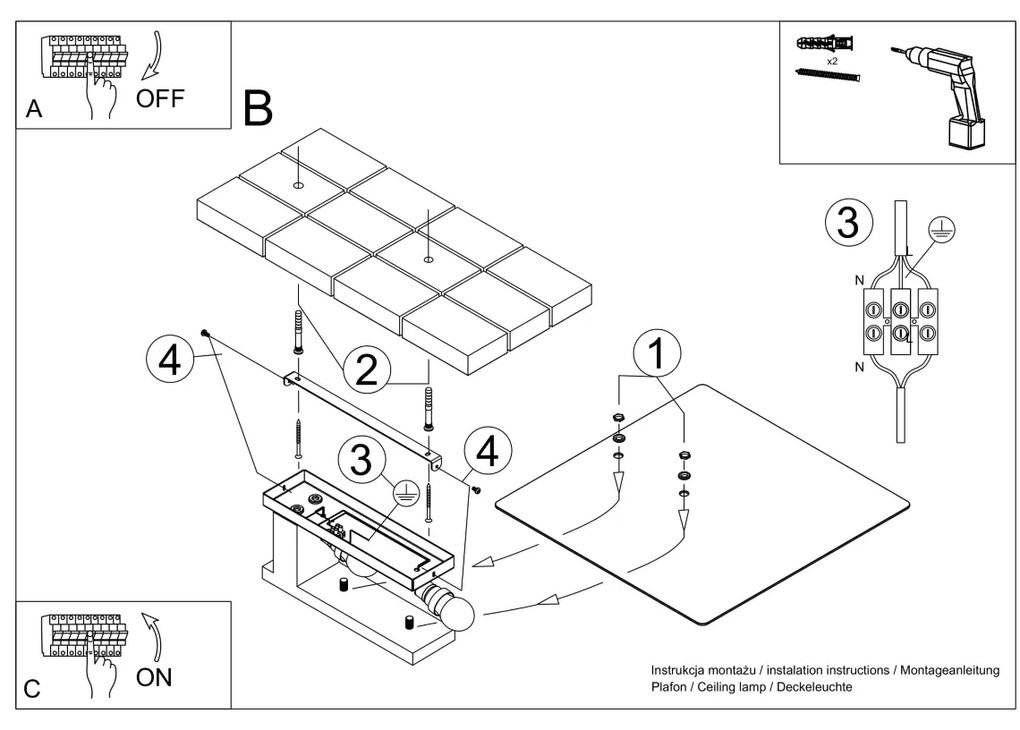 Stropné svietidlo Lappo, 1x mliečne sklenené tienidlo, drevo v bielej farbe