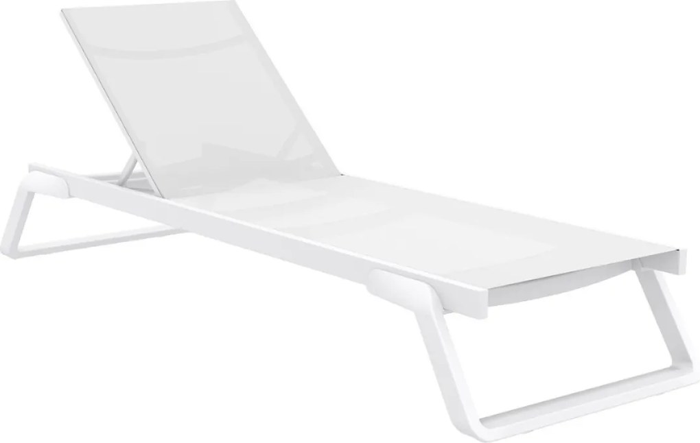 TROPIC záhradné lehátko white/taupe