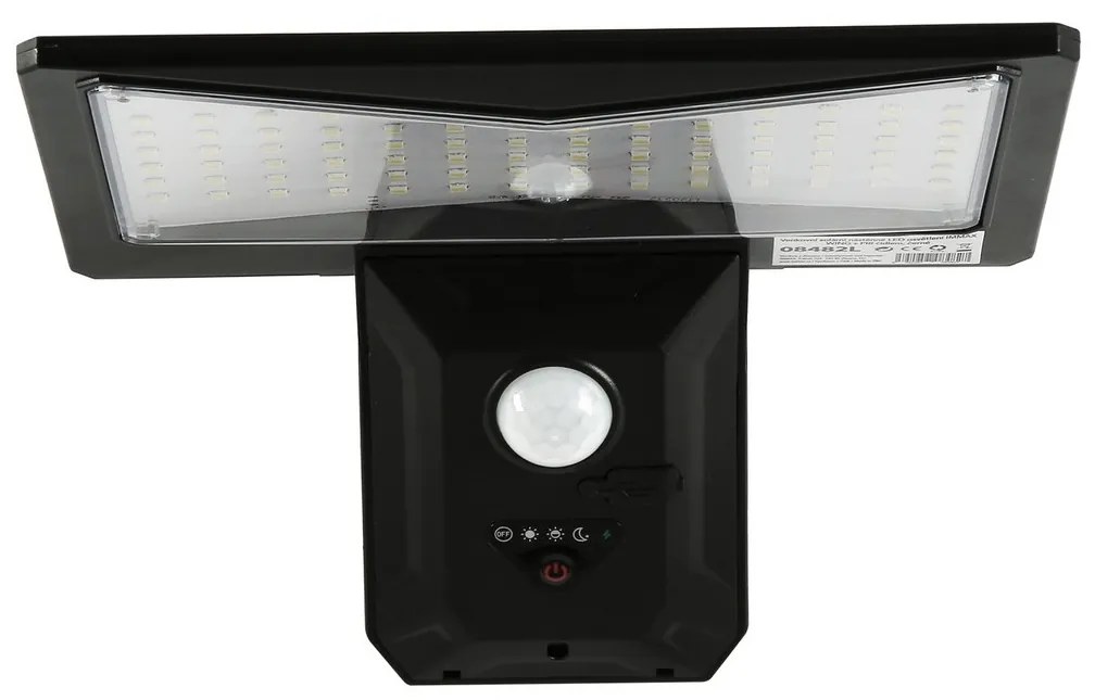Immax 08482L-LED Solárne nástenné svietidlo so senzorom LED/2,6W/5,5V IP65 čierna
