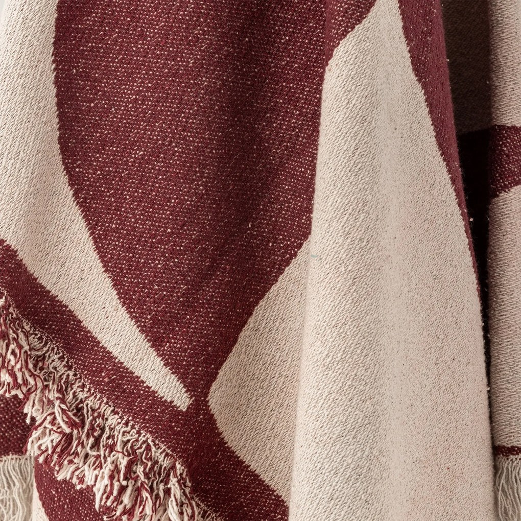 Bloomingville Prehoz z recyklovanej bavlny Olica Red 130 × 160 cm