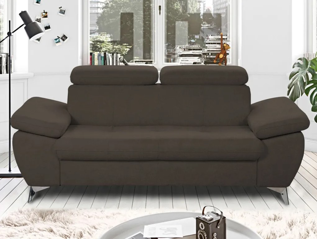 Dvojsedák Gisele, tmavo hnedá espresso látka