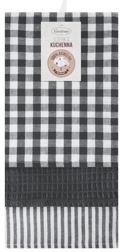 KUCHYNSKÁ UTIERKA LUCY SADA 3 KS 50X70 CM SIVÉ