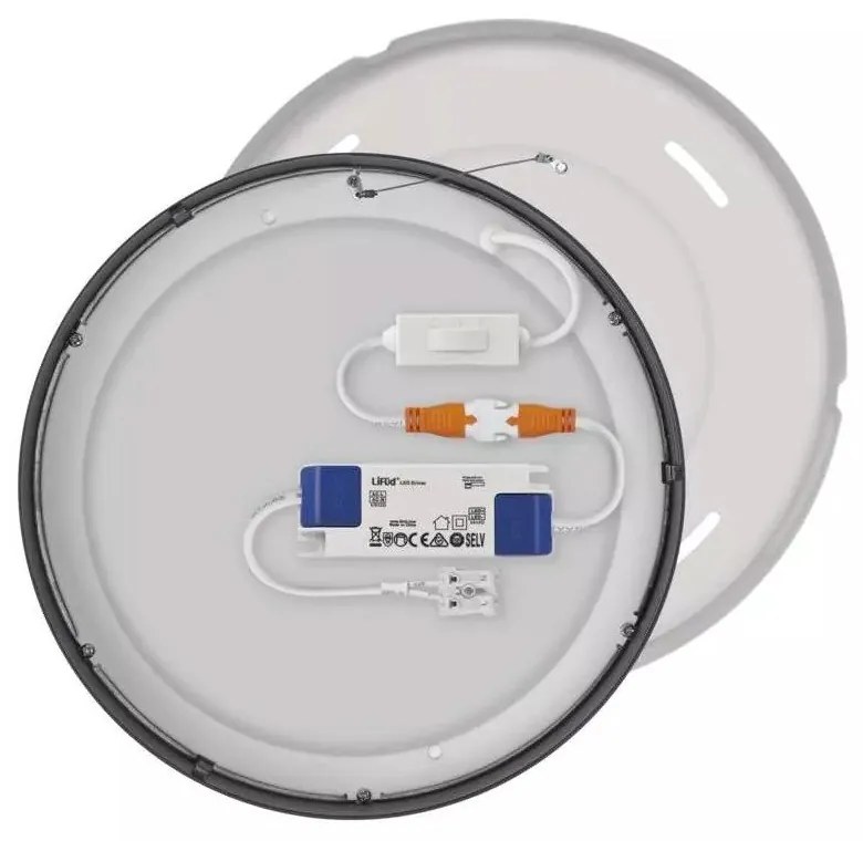 Matne čierne LED stropné svietidlo Nexxo - EMOS