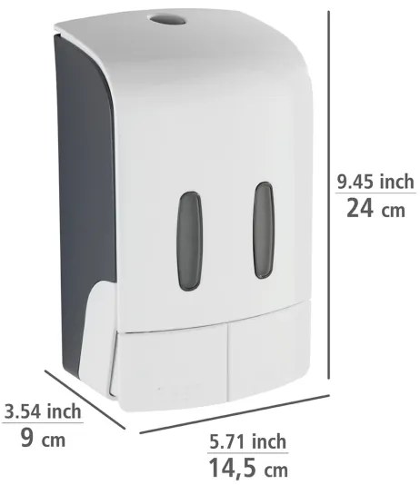 WENKO 24591100-Dávkovač mydla TARTAS 480 ml biela/šedá