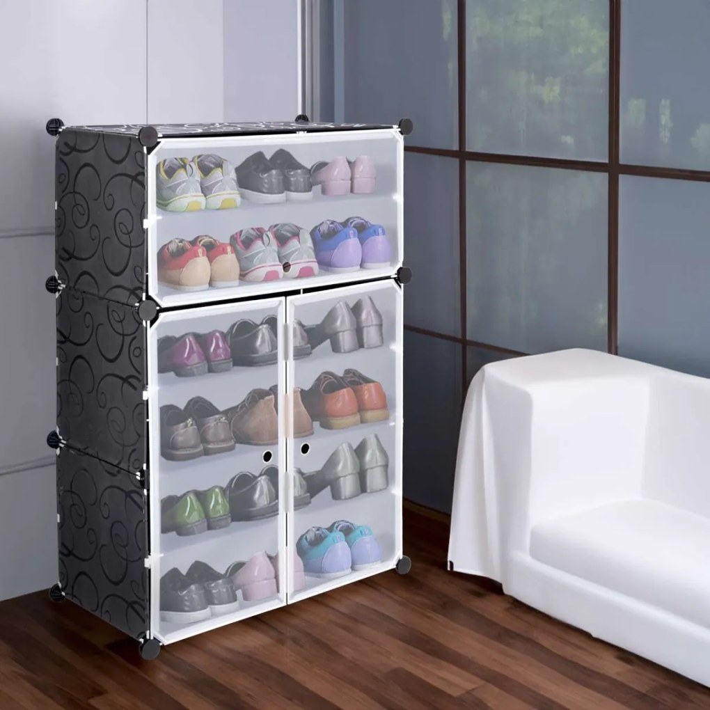 Modulárny botník RAKIA čierny