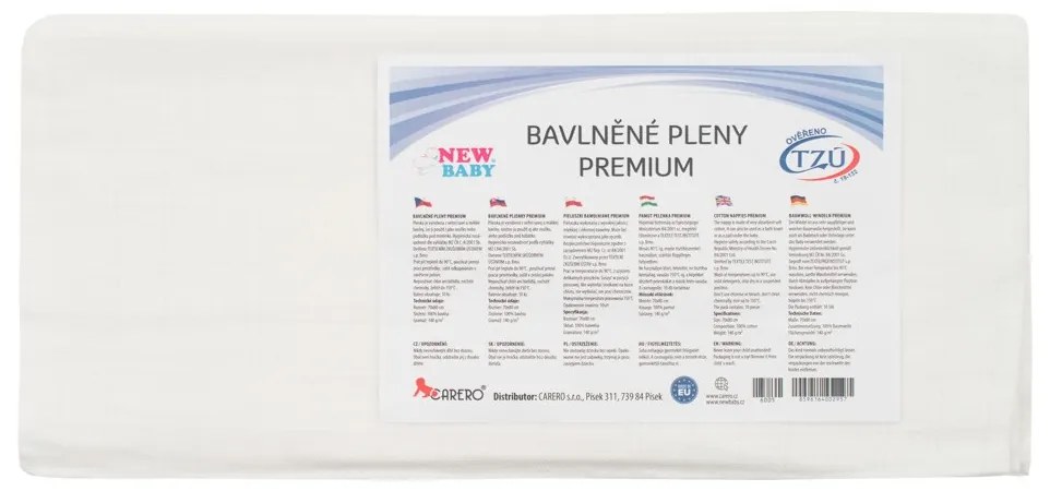 Bavlnené plienky NEW BABY 70x80 cm PREMIUM 10 ks