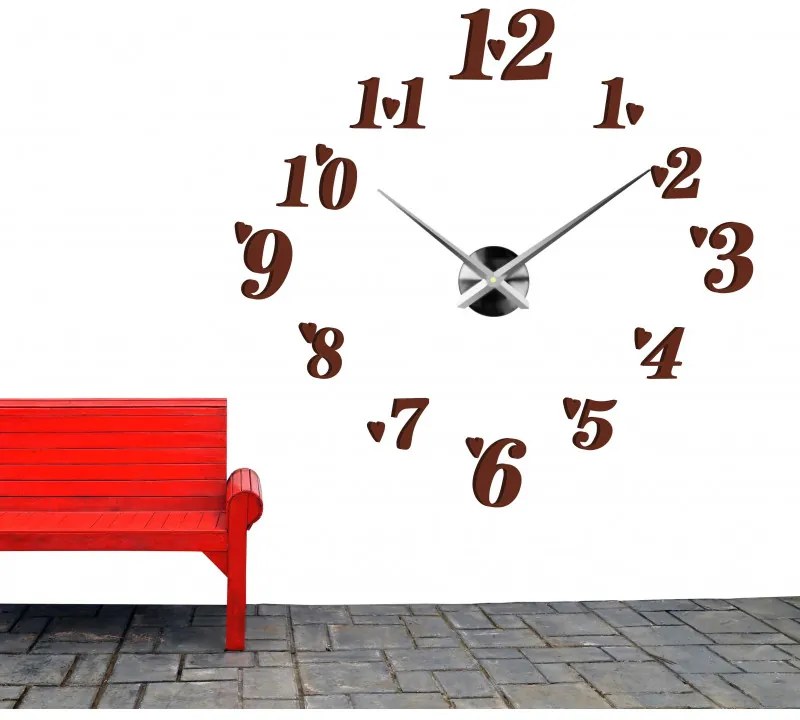 Veľké nalepovacie hodiny na stenu srdiečka I SENTOP 12S004+ srdiečka