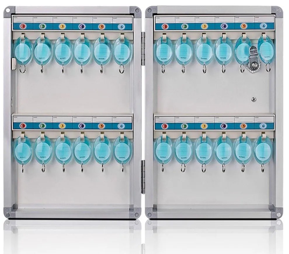 Hliníková skrinka na kľúče (24) Economic Strieborná Hliník/Plast