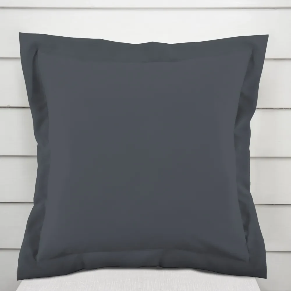 Biante Dekoračná obliečka na vankúš s lemom Rongo RG-017 Tmavo sivá 50 x 60 cm