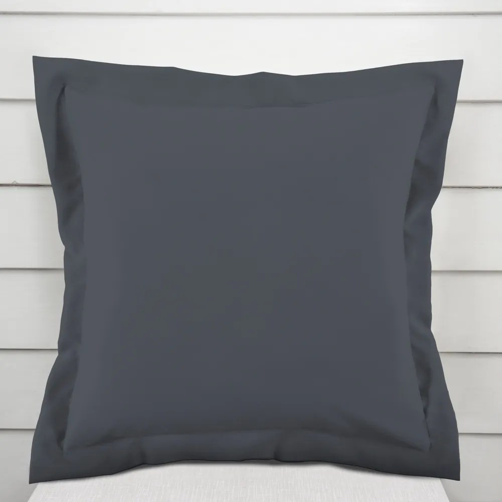 Biante Dekoračná obliečka na vankúš s lemom Rongo RG-017 Tmavo sivá 60 x 60 cm