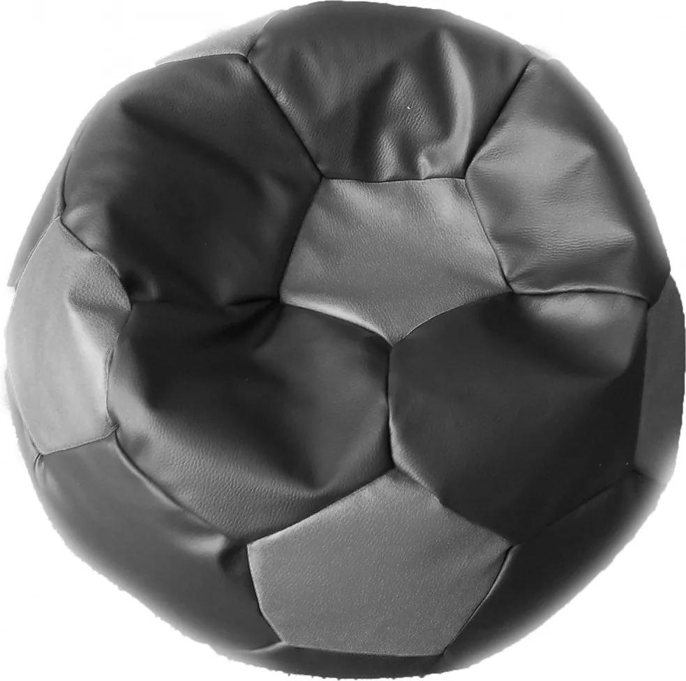EMI Sedací vak futbalová lopta malá čiernosivá 95 litrov