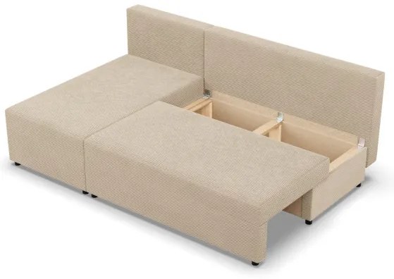 Rohová rozkladacia sedačka FERMO Poso krémová