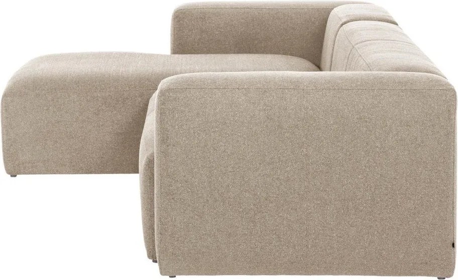 Béžová rohová pohovka (ľavý roh) Blok – Kave Home