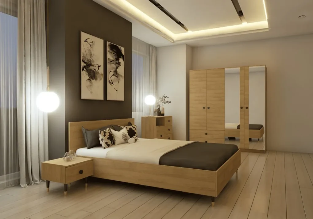 Posteľ LUX 160x200 dub hickory