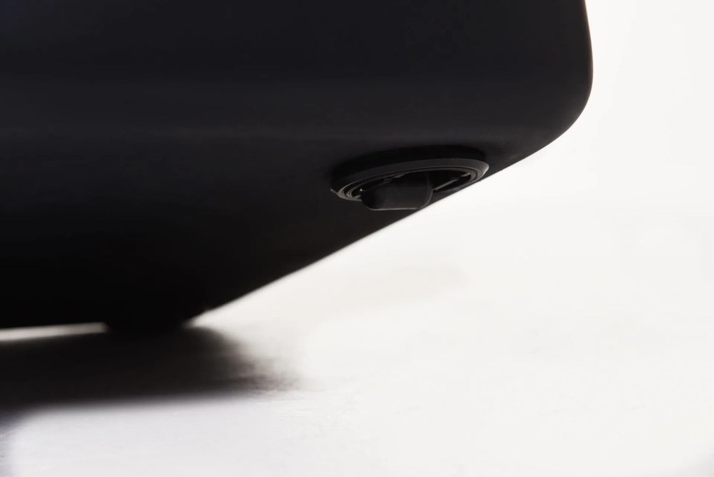 Hrantík MAXI ROUND, sklolaminát, šírka 80 cm, s kolieskami, čierny mat