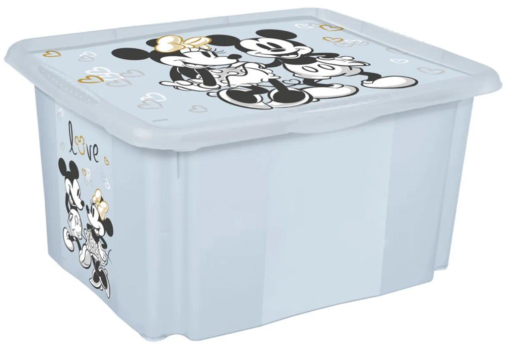 Keeeper Box na hračky Mickey Mouse love 30 l, modrý