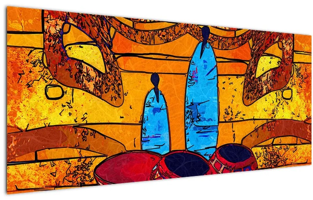 Obraz - Staroveká maľba (120x50 cm)