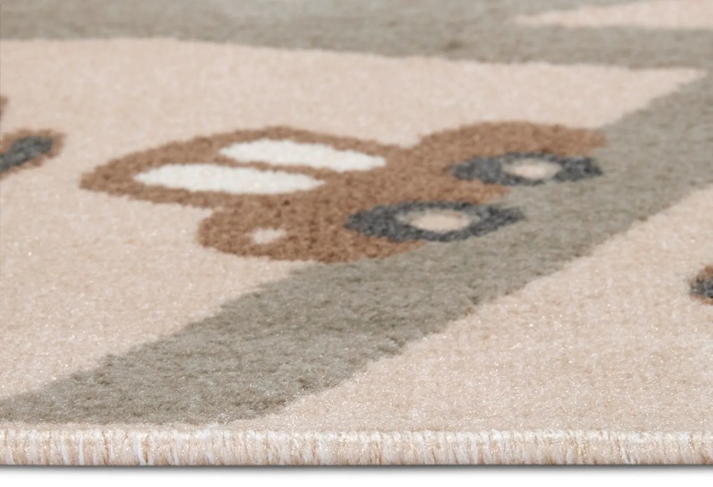 Detský koberček Adventures 105972 Cream Brown Grey, 120x170, béžová, detská izba, Hanse Home