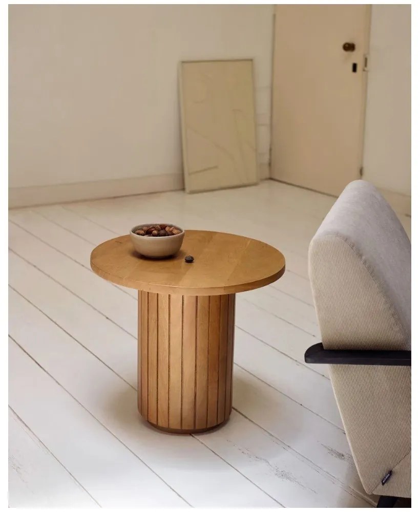 Okrúhly odkladací stolík z mangového dreva ø 60 cm Licia - Kave Home