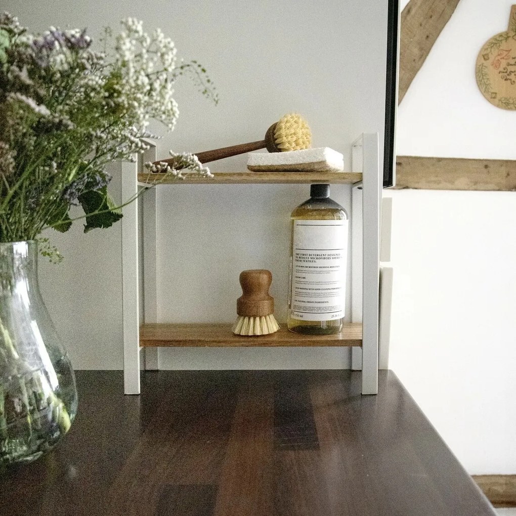 Wenko Kuchynská polica z akácie Louisa, 2 poschodia, 32 × 11 × 33 cm