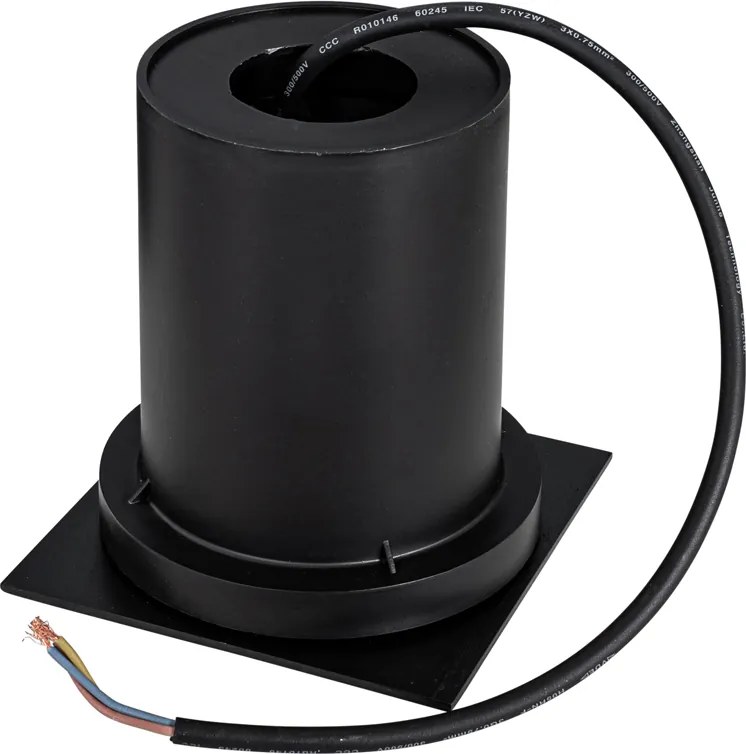 Sada 4 vonkajších zemných bodových svetiel čierna štvorcové nastaviteľné IP65 - Delux