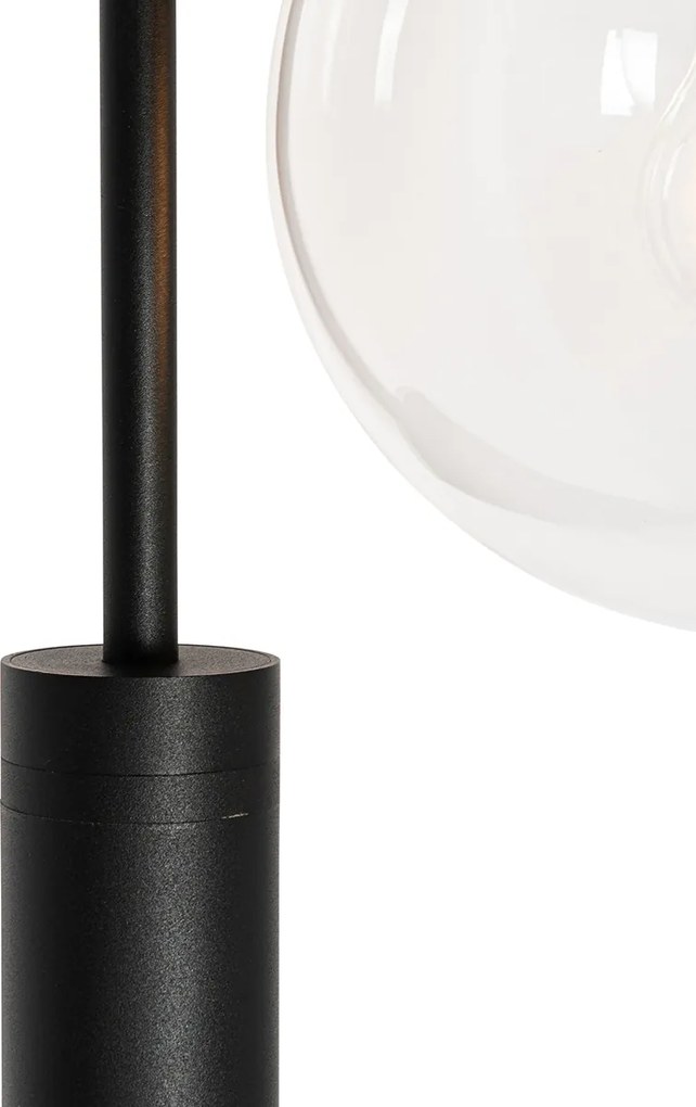 Moderná lampa čierna s plastom 200 cm IP44 - Sfera