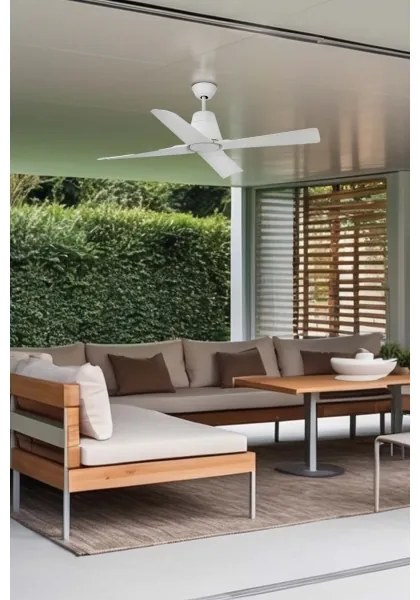 FARO 33480 - Stropný ventilátor TYPHOON IP44 pr. 130 cm biela + diaľkové ovládanie