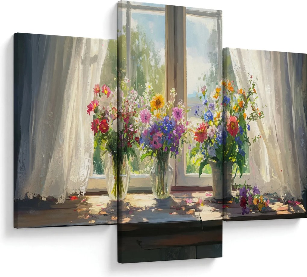 Obraz - Kytica pri okne (90x60 cm)