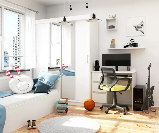 Šatníková skriňa s posuvnými dverami 150 cm CLP biela