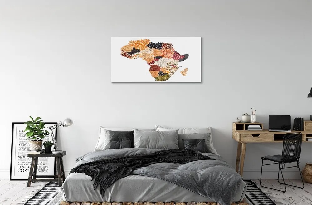 Obraz na skle mapa korenie 140x70 cm