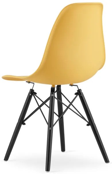 Set jedálenských stoličiek OSAKA horčicové (čierne nohy) 4ks