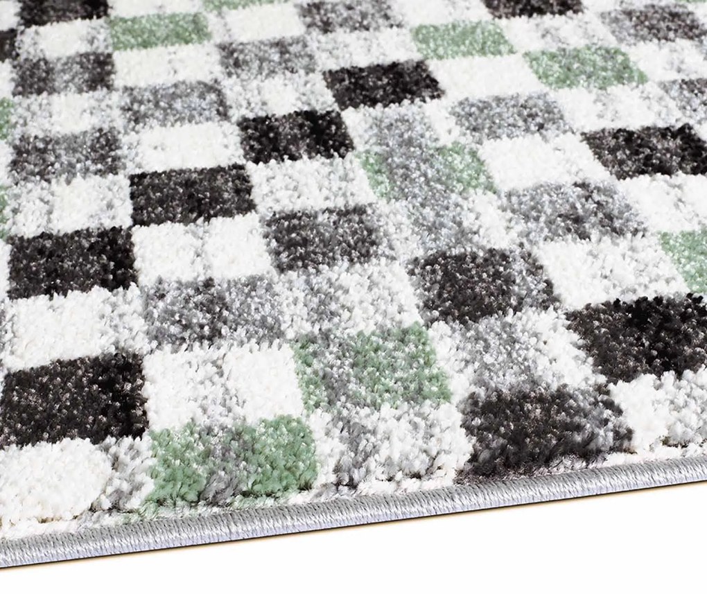 Dekorstudio Moderný koberec MODA SOFT sivo zelený 1141 Rozmer koberca: 80x150cm