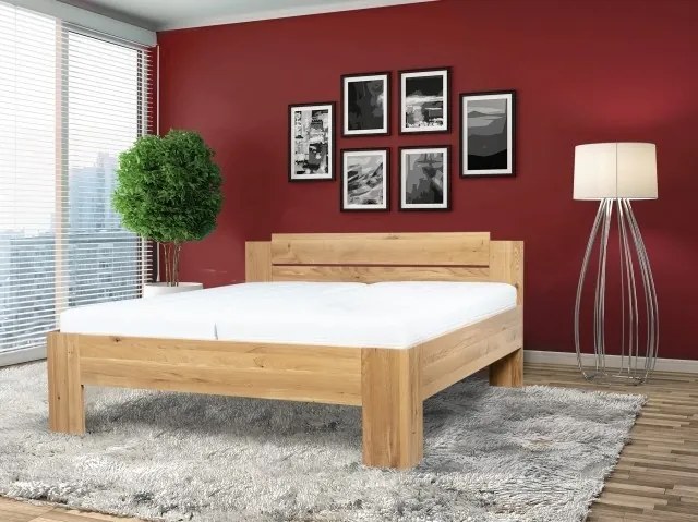 Ahorn GRADO - masívna dubová posteľ 140 x 190 cm, dub masív