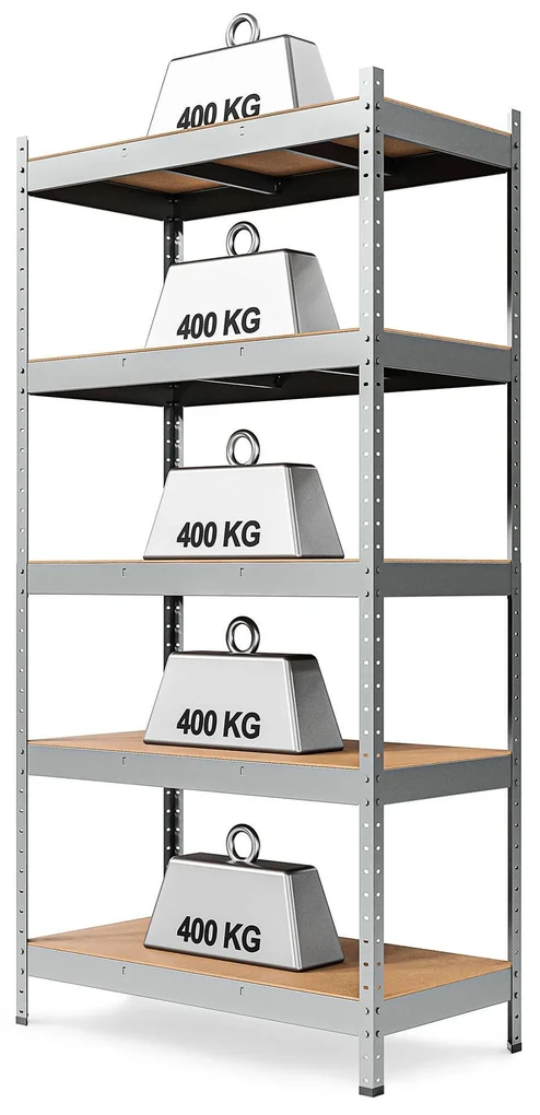 Marbo Kovový Regál Série Heavy 180x110x50 5 políc Nosnosť 2000 KG