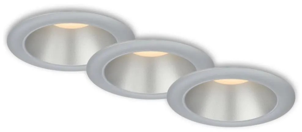 Briloner 7041-034-SADA 3x LED Kúpeľňové podh. svietidlo LED/4,9W/230V strieborná