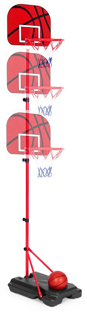 MULTISTORE Detský basketbalový kôš, nastaviteľná výška, pumpa na loptičky